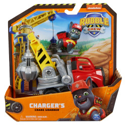 spin master rubble & crew camion con gru e figurina in plastica