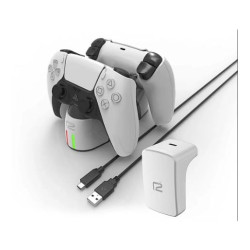 supporto di ricarica controller ready2gaming ps5 bianco [r2gps5chargingset]