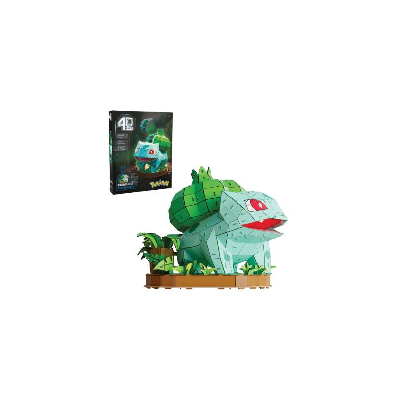 modellino spinmaster 4d build pokemon bulbasaur blu/verde [6075062]