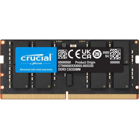 ram so-dimm ddr5 24gb crucial 6400mhz cl52 1.1v nero [sbcrc502464vr10]