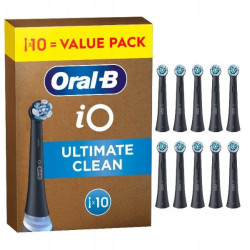 set di testine di ricambio oral-b io ultimate cleaning nero 10pz