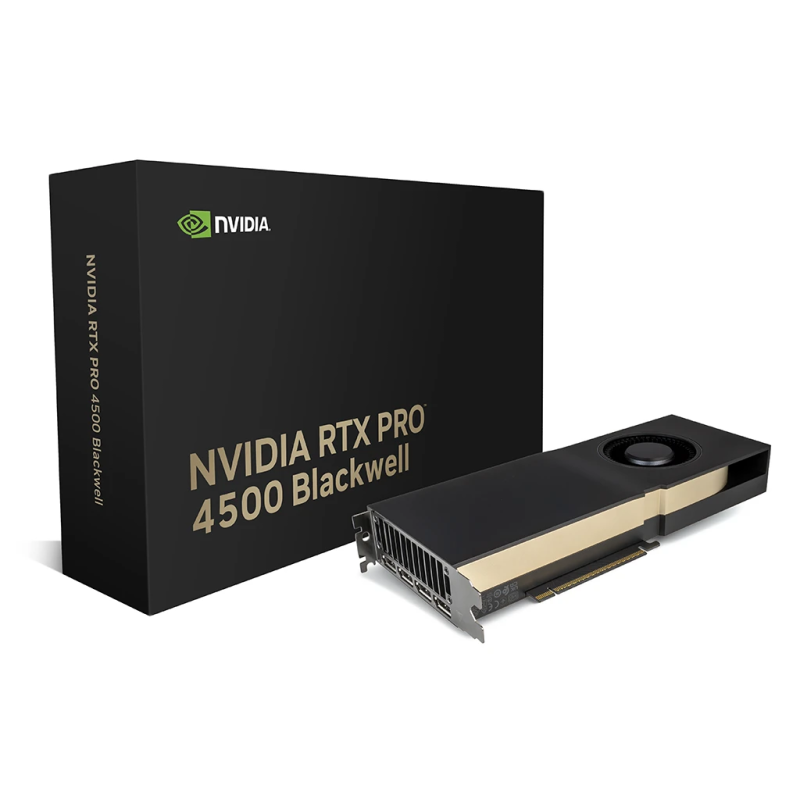 scheda video nvidia rtx pro 4500 blackwell 32gb gddr7 256bit nero