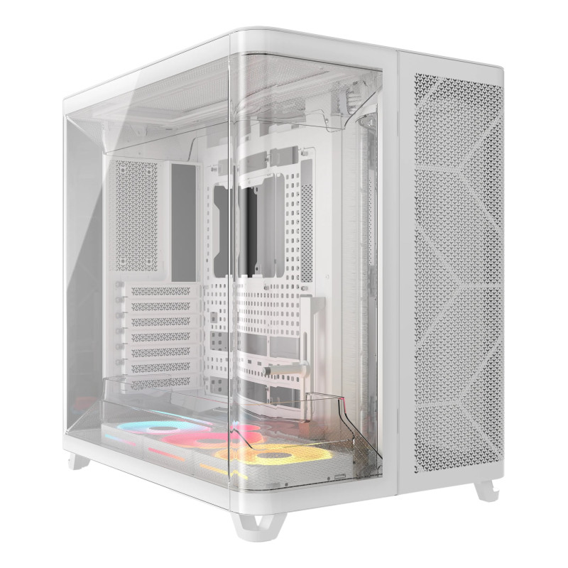 case corsair air 5400 lx-r rgb icue link midi tower atx bianco