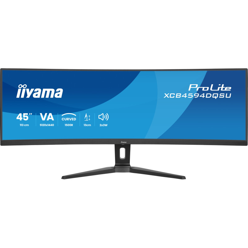 monitor led 44.5'' iiyama prolite xcb4594dqsu-b1 curvo