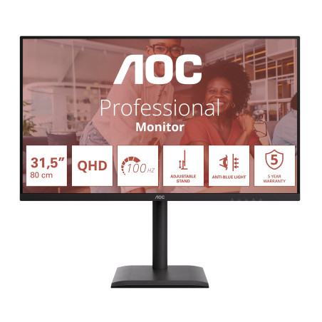monitor led 31.5'' aoc q32e4u qhd 2560x1440p 4ms ips classe