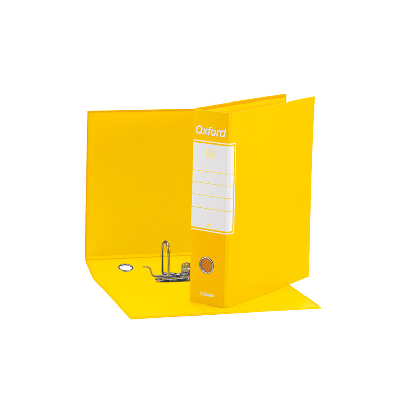 registratore a leva esselte oxford g85 giallo dorso 8cm formato protocollo