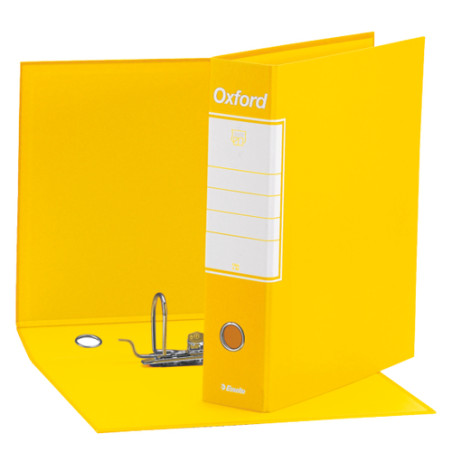 registratore a leva esselte oxford g85 giallo dorso 8cm formato protocollo