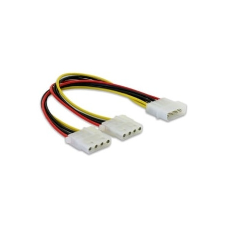 stromkabel delock y-kabel molex 4pin - 2x molex 4pin st/bu