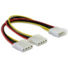 stromkabel delock y-kabel molex 4pin - 2x molex 4pin st/bu