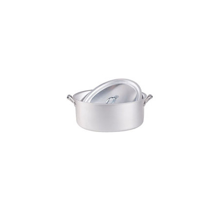 casseruola alluminio agnelli ovale con coperchio cm.36