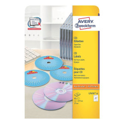Etichette avery laser bianche l7676-25 fogli (2 etichette/foglio