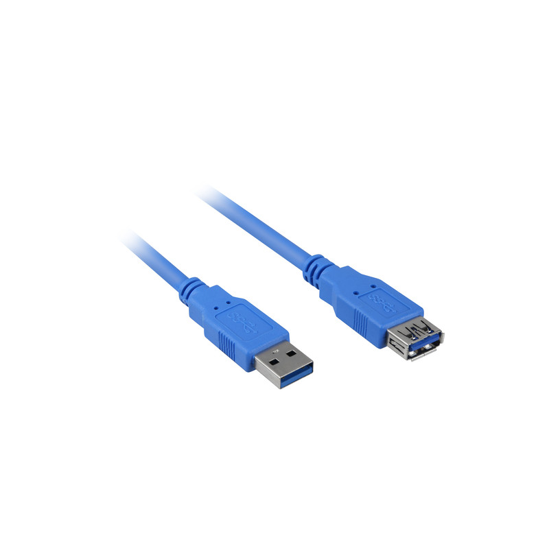 cavo sharkoon usb3.0 type-a a type-a m/f 3m blu [4044951010899]