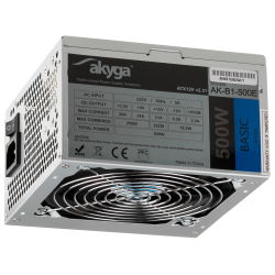 alimentatore 500w akyga basic ak-b1-500e (passiv 120mm) [ak-b1-500e]