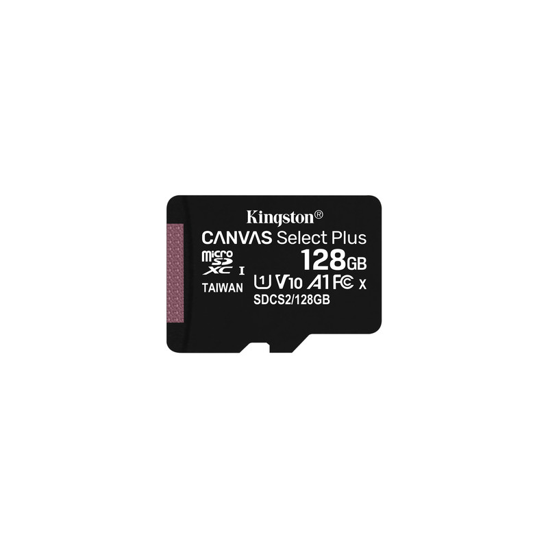 128gb scheda microsdxc kingston canvas select plus 100r a1 c10 card
