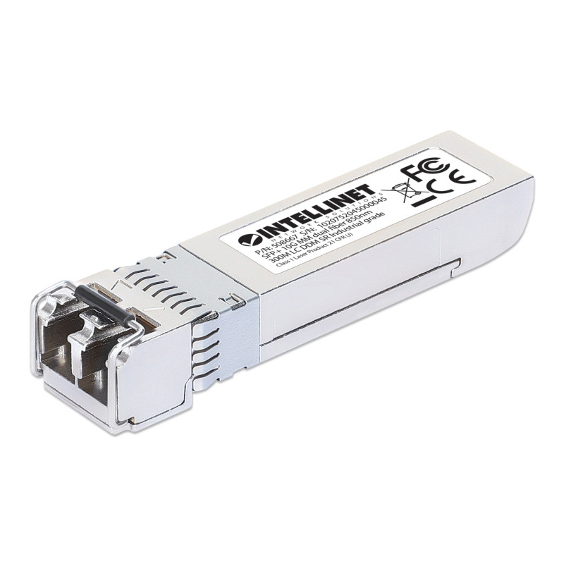 transceiver intellinet sfp+ fibra ottica multimodale lc duplex 10g