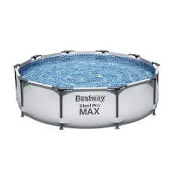 piscina fuori terra bestway 56408-3 steel pro max grigio