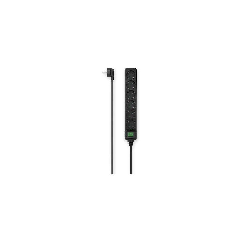 multiplapresa hama con interrutore 1.4m nero [00223010]