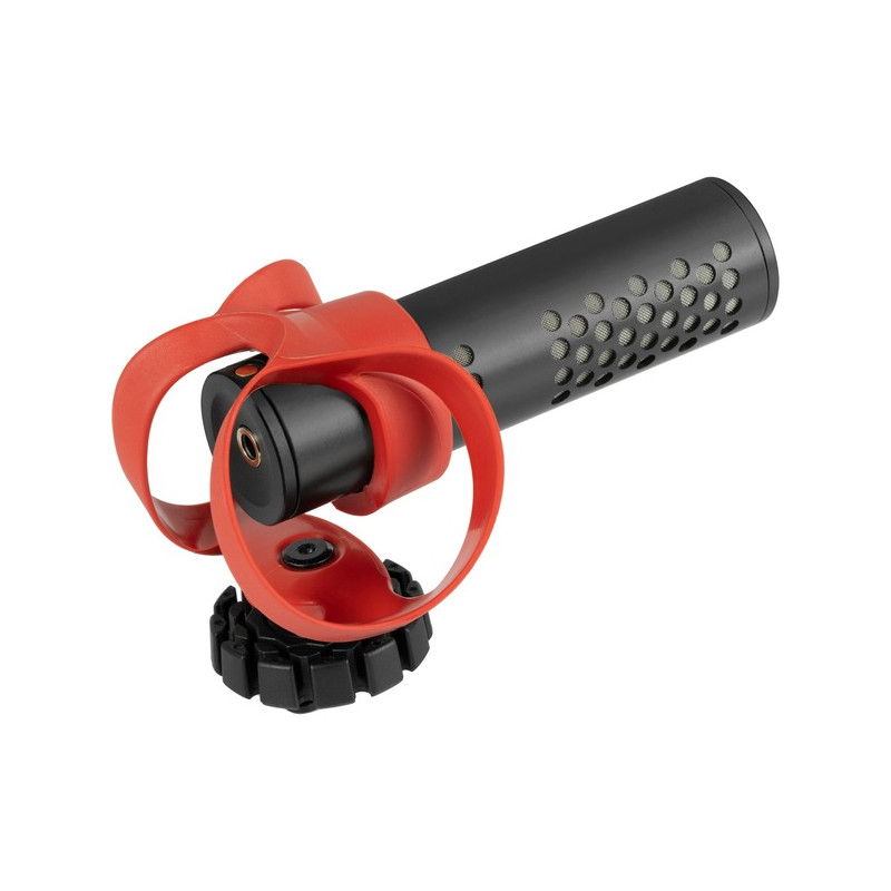 microfono rode videomicro compatto per videocamera nero/rosso [vmicroii]