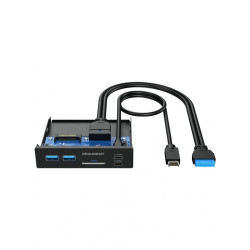 pannello frontale graugear con 2 porte usb tipo c/con hub usb 2xusb
