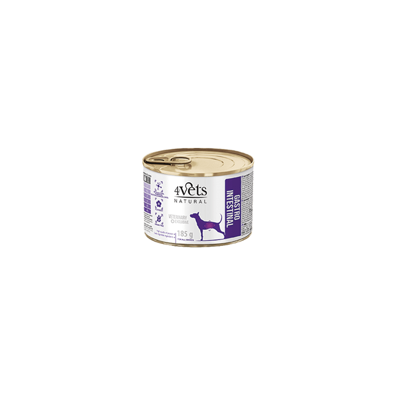 cibo umido per cani 4vets naturale gastro intestinale 185g