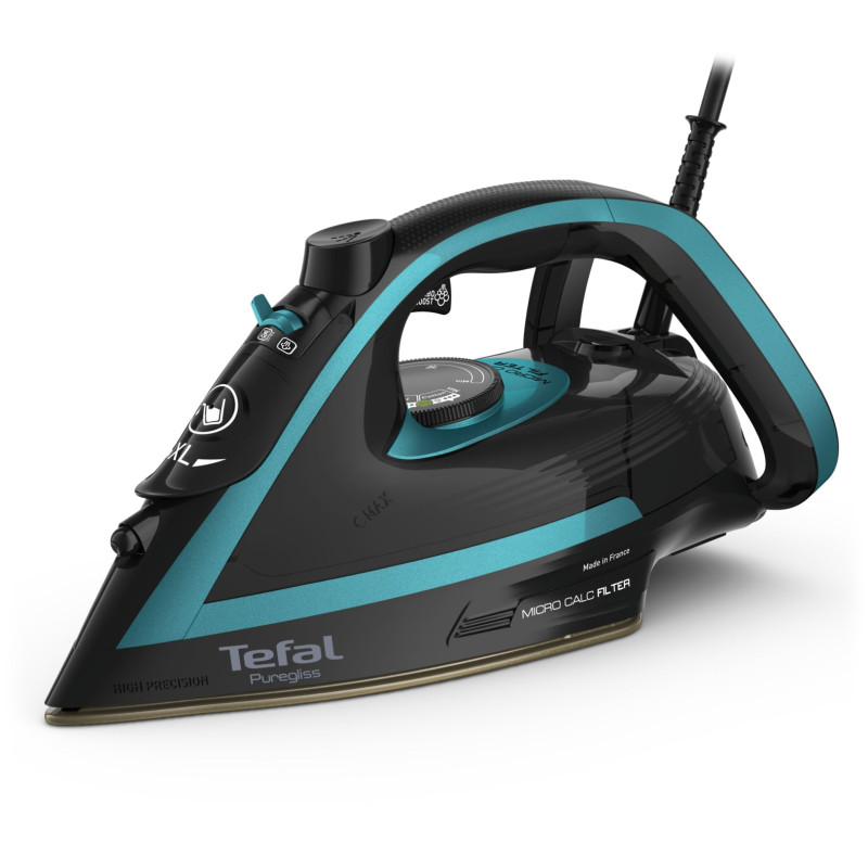 ferro da stiro tefal puregliss fv8066e0 a secco e a vapore 3000w