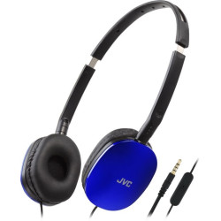 cuffia jvc ha-s160m-au a padiglione 3.5mm con microfono blu/nero