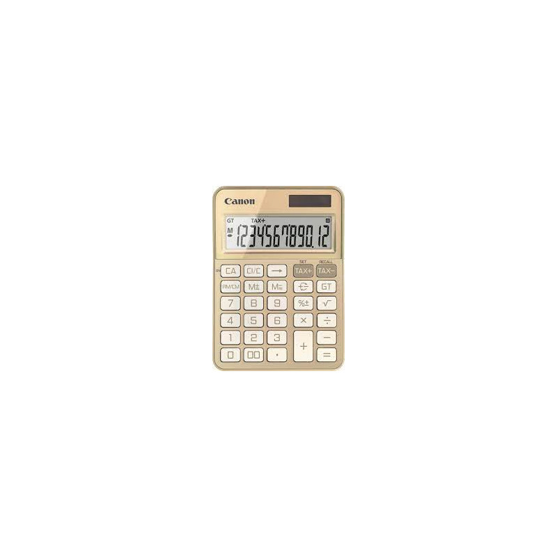 calcolatrice da tavolo canon ks-125kb-gd a batteria e solare