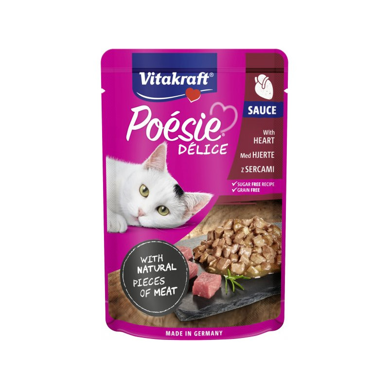 cibo umido per gatti vitakraft poesie delice con cuori 85g