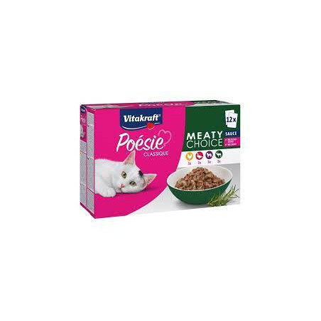 cibo umido per gatti vitakraft classic poetry meaty choice 12x85g