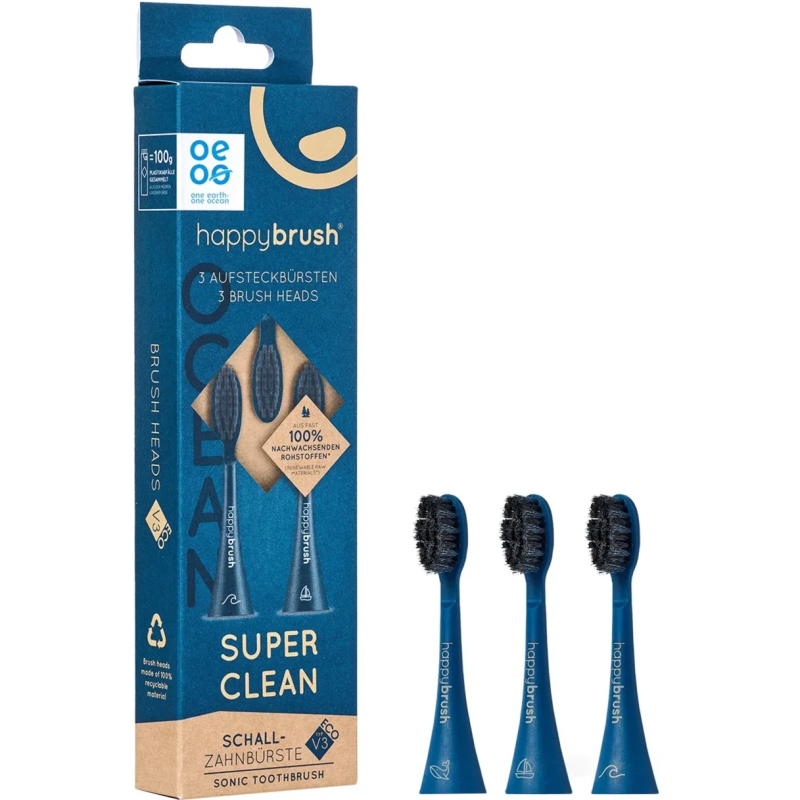 testina per spazzolino elettrico happybrush hav3deab blu 3pz [hav3deo]