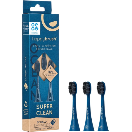 testina per spazzolino elettrico happybrush hav3deab blu 3pz [hav3deo]