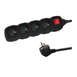 multipresa tipo e esperanza elk213k 4gn/3m nero [elk213k]