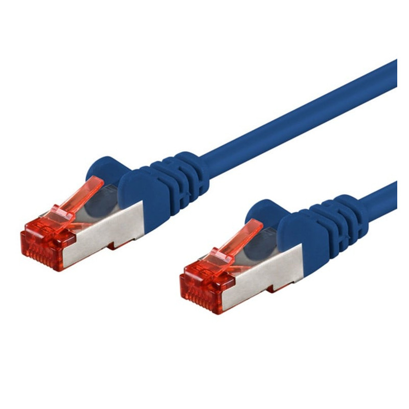 Cavo di rete patch in rame cat. 6 blu sftp 1 m
