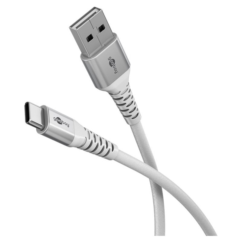 cavo usb goobay 74532 tessile tipo a/c 2m bianco [74532]