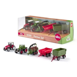 set modellino siku contadino 1:87 verde/rosso 5pz [10830000000]