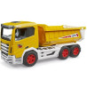 modellino bruder veicolo roadmax dumper 1/16 rosso/bianco/giallo