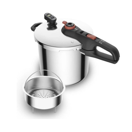 pentola a pressione tefal 8l acciaio inox/nero [p2594401]