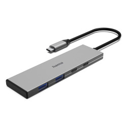 hub hama 00200147 usb 3.1 4 porte grigio