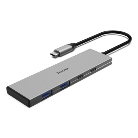 hub hama 00200147 usb 3.1 4 porte grigio