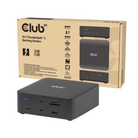 docking station club-3d csv-2562 wired 13in1 thunderbolt