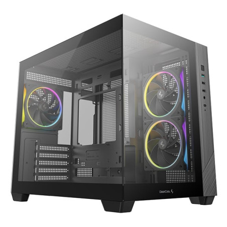 case deepcool cg330 3f tower itx micro-atx con vetro temperato
