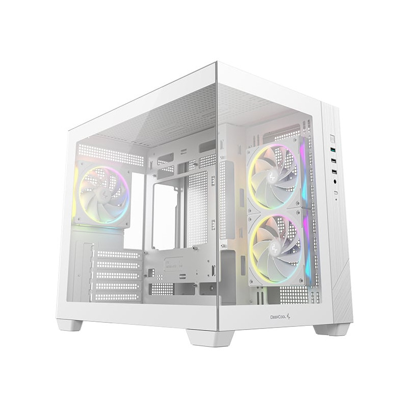 case deepcool cg380 3f midi-tower matx bianco [r-cg330-whngm3-g]