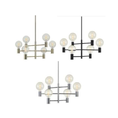 lampada a sospensione a led markslojd capital 6xe27 60w ip20 nero