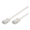 flat patch cable rj45 u/utp cat6 7,00m white bulk