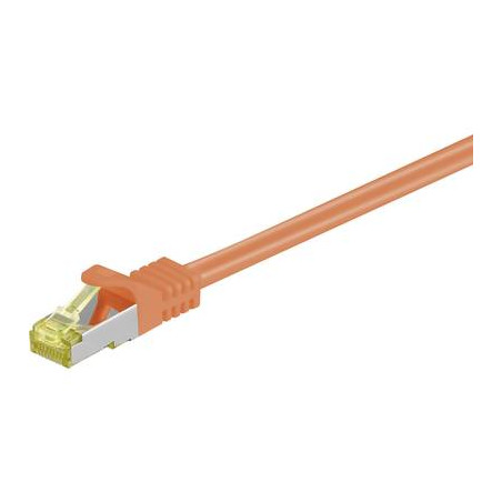 cavo di collegamento rj45 rete s/ftp 0.25 m arancione con protezione,