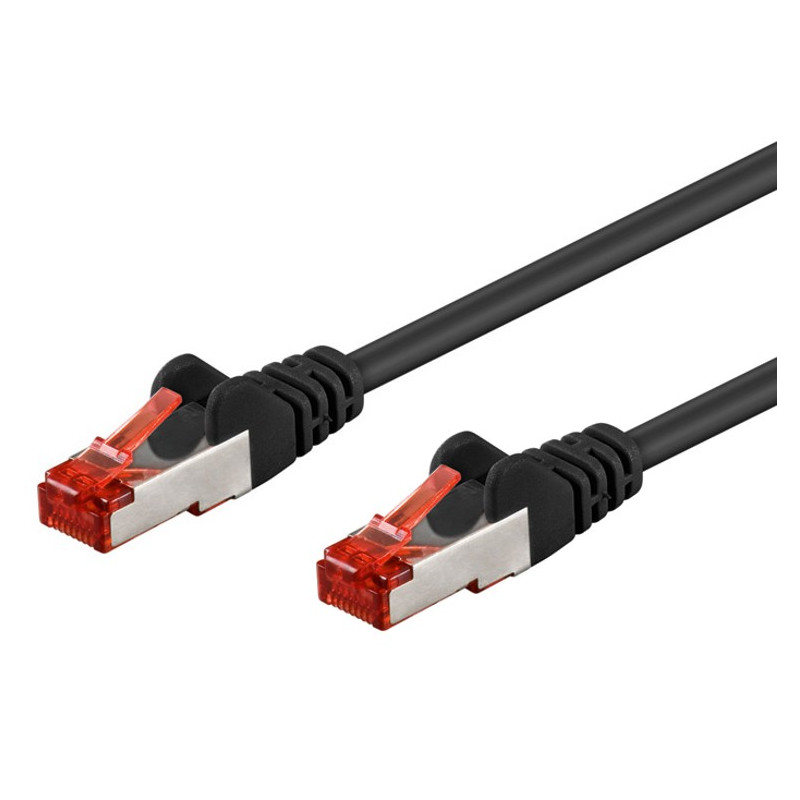 Cavo di rete patch in rame cat. 6 nero sftp 1,5 m