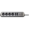 muiltipresa brennenstuhl estilo corner 6-way extension lead nero