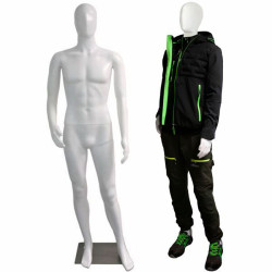 manichino uomo upower 185cm plastica bianco [es00016]