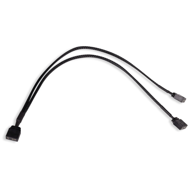 cavo alphacool splitter y rgb 3pin a 2x3pin 30cm nero [18705]