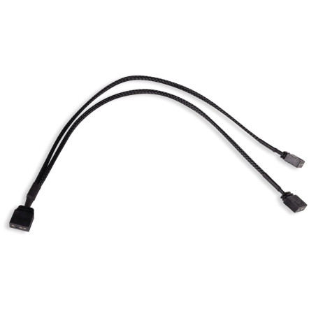 cavo alphacool splitter y rgb 3pin a 2x3pin 30cm nero [18705]